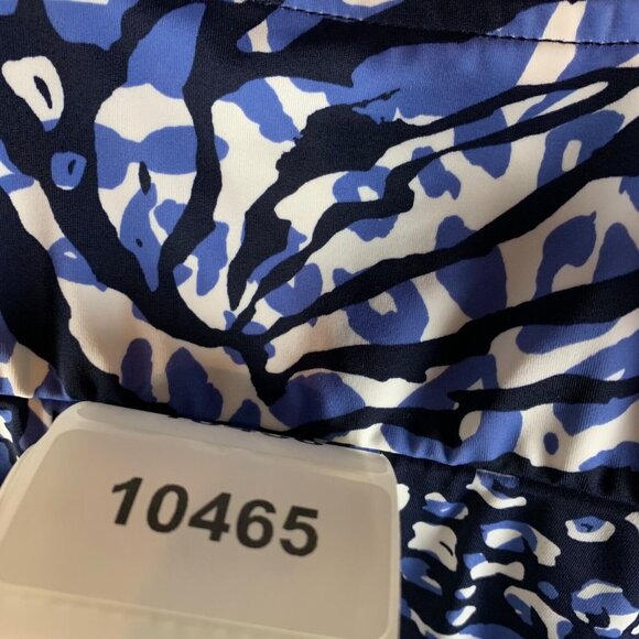 Swim Solutions Womens Navy V-Neck Animal Print Underwire Tankini Top Size 18 NWT - Picture 8 of 8